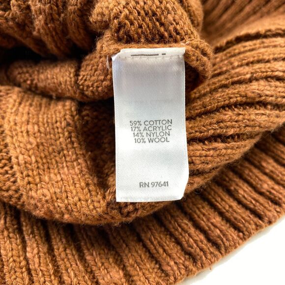 J.Jill Womens Cable-knit Cardigan Button Up Duster Sweater Auburn Sz Medium Wool - Picture 8 of 11